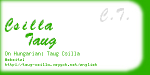 csilla taug business card